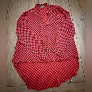 The Limited Red and Black Women's Button Down Shirt